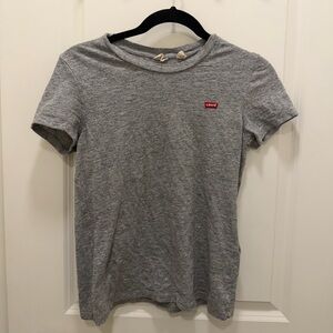 Levi's Gray Tee with Red Logo Tag